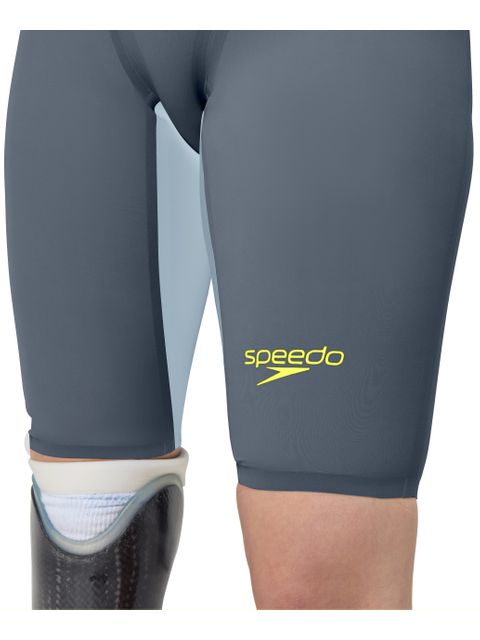 Speedo Fastskin LZR Pure Valor 2.0 Closedback Kneeskin - Grey Lead/Arcadia Blue