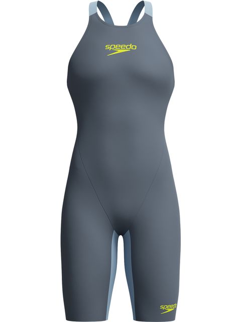 Speedo Fastskin LZR Pure Valor 2.0 Closedback Kneeskin - Grey Lead/Arcadia Blue