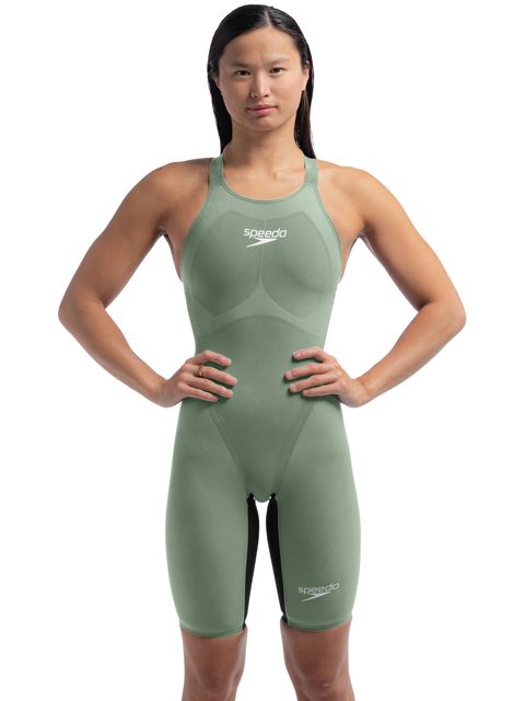 Speedo Fastskin LZR Pure Valor 2.0 Closedback Kneeskin - Country Green/Black