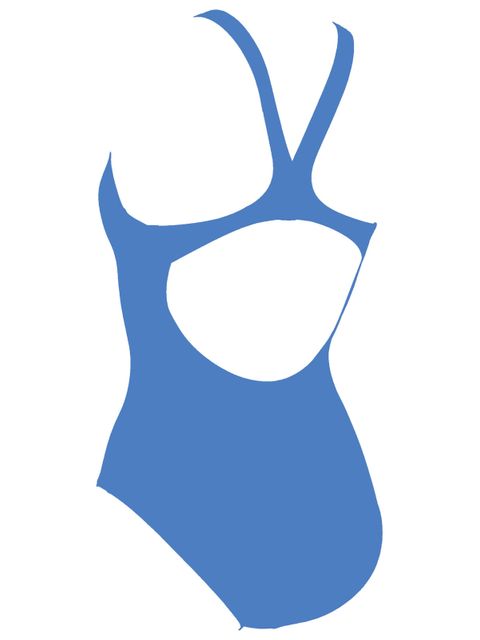 Arena Solid Royal Girls One Piece Back