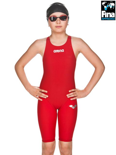 Arena Powerskin ST Junior Red Kneelength