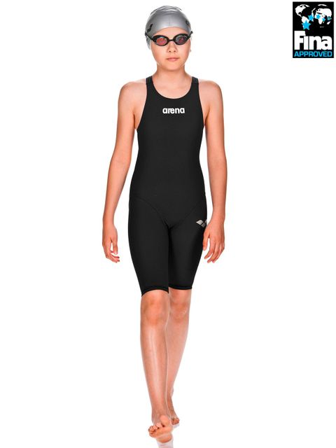 Arena Powerskin ST Junior Black Kneelength