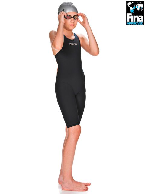 Arena Powerskin ST Junior Black Kneelength