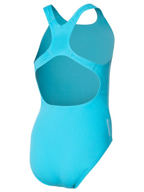 Speedo Endurance Medalist Turquoise Girls One Piece Swimsuit Back