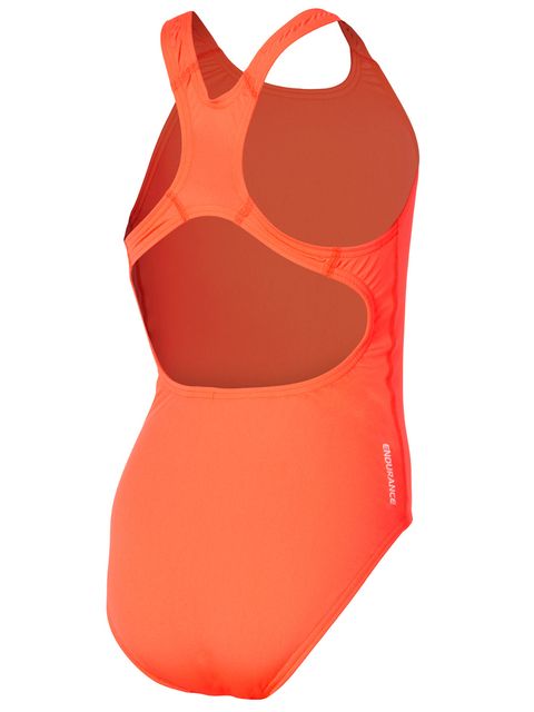 Speedo Endurance Medalist Fluro Girls One Piece Swimsuit Back