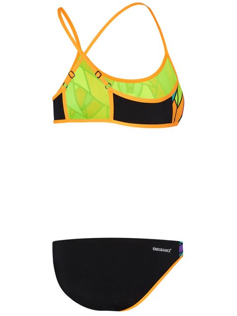 Speedo Geo Feathers Girls Sports Bikini 2