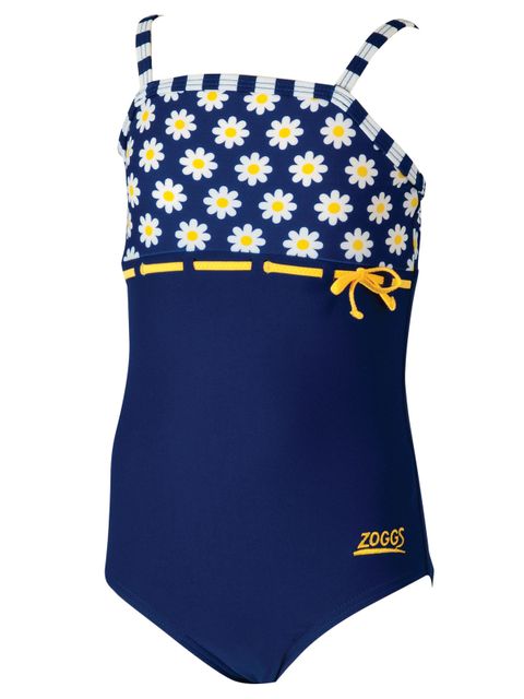 Zoggs Daisy Stripe Toddler Girls One Piece Front