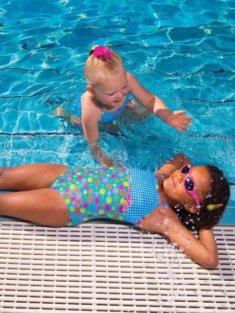 Zoggs Happy Check Toddler Girls One Piece Life 2