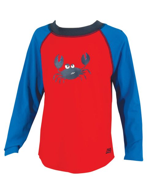 Zoggs Cranky Crab Long Sleeve Toddler Boys Sun Top 1