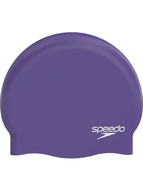 Speedo Plain Moulded Swim Cap - Speedo Purple