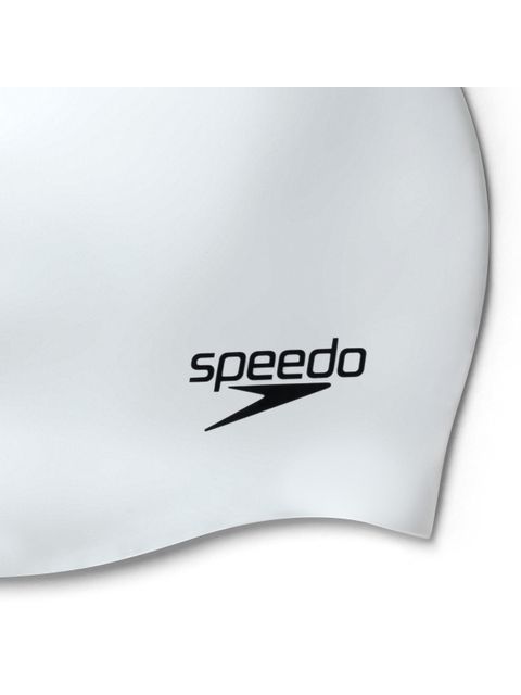 Speedo Plain Moulded Swim Cap - White Pearlescent