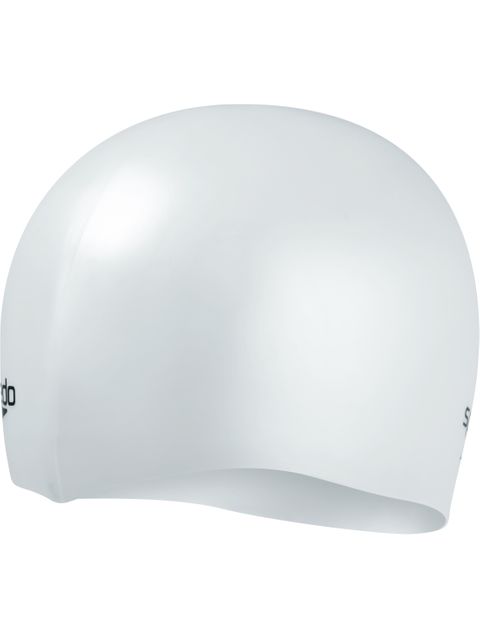 Speedo Plain Moulded Swim Cap - White Pearlescent