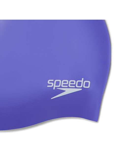 Speedo Plain Moulded Swim Cap - Indigo Glow