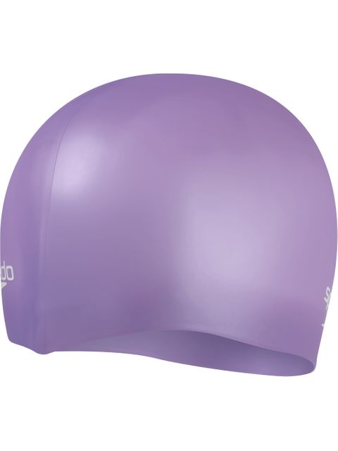 Speedo Plain Moulded Swim Cap -  Miami Lilac Metallic