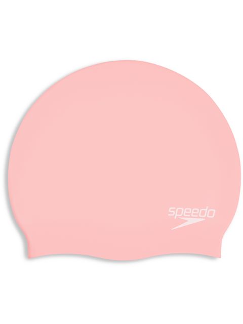Speedo Plain Moulded Swim Cap - Cupid Coral