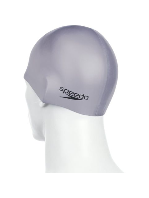 Speedo Plain Moulded Swim Cap - Chrome