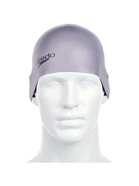 Speedo Plain Moulded Swim Cap - Chrome