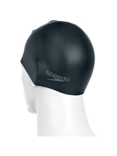 Speedo Plain Moulded Swim Cap - Black