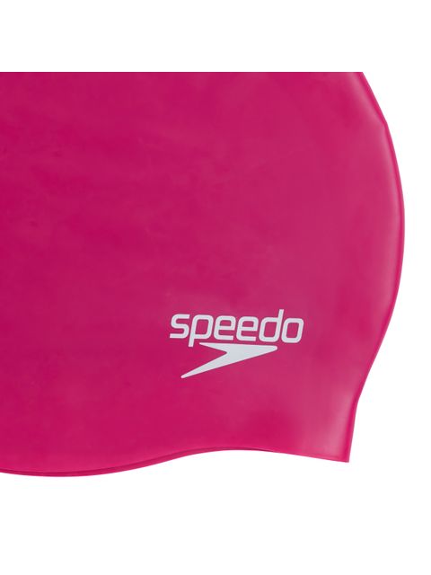 Speedo Plain Moulded Swim Cap - Pink