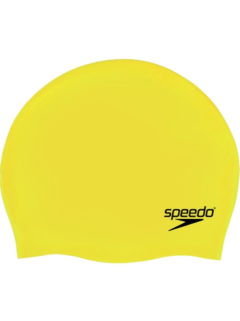 Speedo Plain Moulded Swim Cap - Yellow