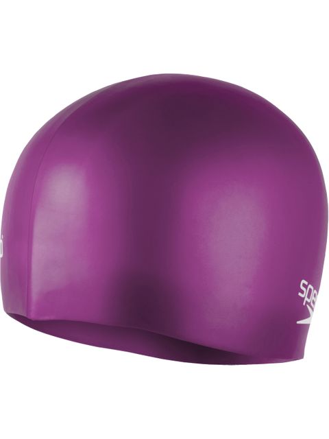 Speedo Plain Moulded Swim Cap - Deep Plum
