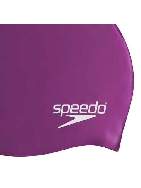 Speedo Plain Moulded Swim Cap - Deep Plum