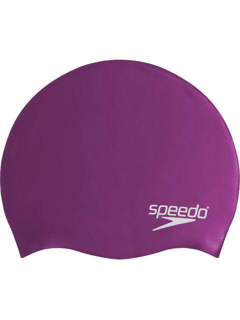 Speedo Plain Moulded Swim Cap - Deep Plum