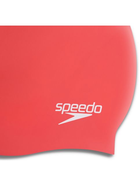 Speedo Plain Moulded Swim Cap - Phoenix Red