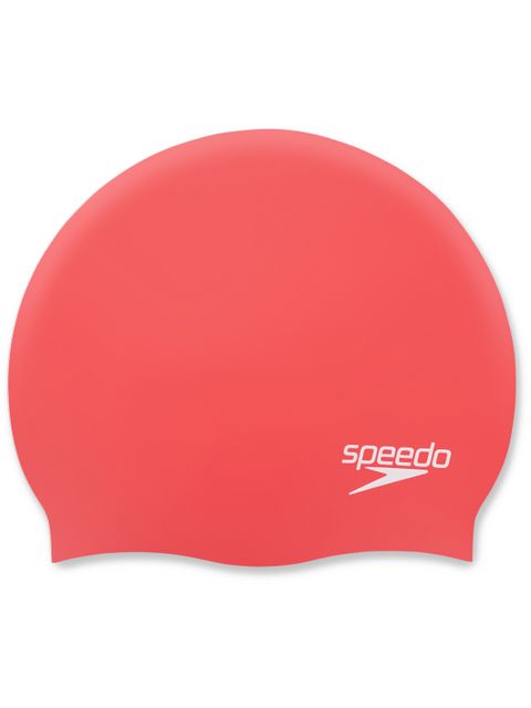 Speedo Plain Moulded Swim Cap - Phoenix Red