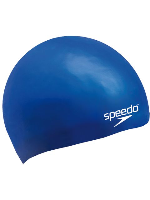 Speedo Junior Plain Moulded Swim Cap - Royal