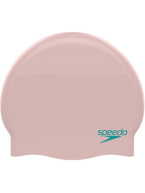 Speedo Junior Plain Moulded Swim Cap - Blush