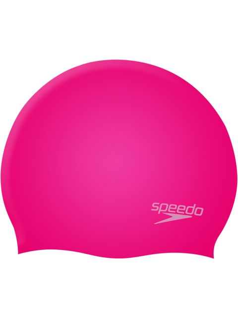 Speedo Junior Plain Moulded Swim Cap - Pink