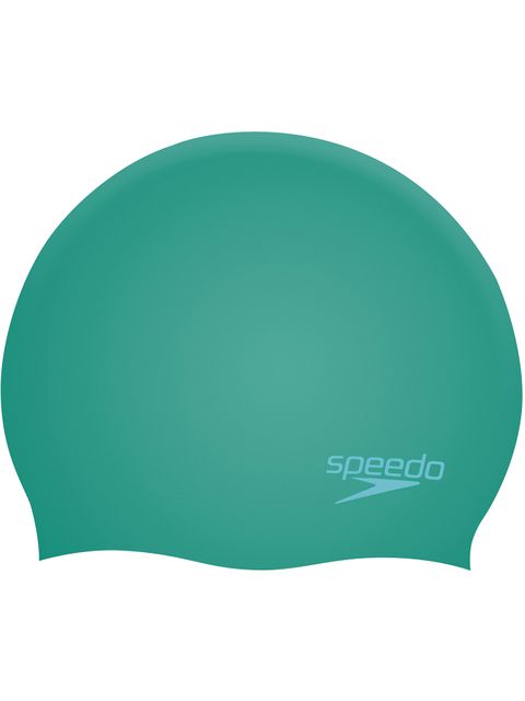 Speedo Junior Plain Moulded Swim Cap - Emerald