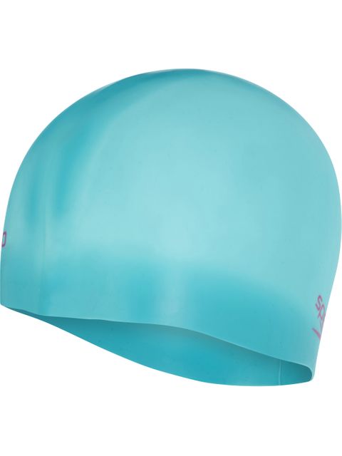 Speedo Junior Plain Moulded Swim Cap - Tile/Magenta