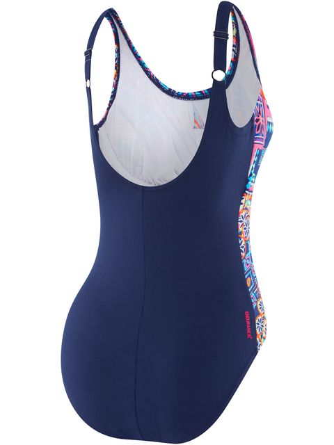 Speedo Concealed D Cup Tank One Piece - Medallion