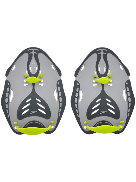 Speedo Biofuse Power Paddles - Oxide Grey & Lime Punch