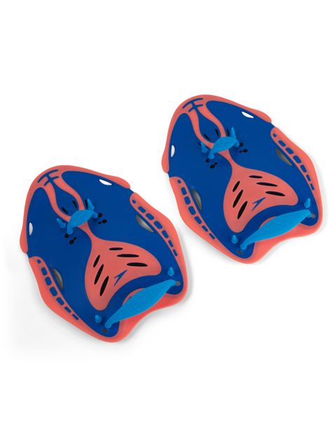 Speedo Power Paddles - Blue Flame/Fluro Tangerine