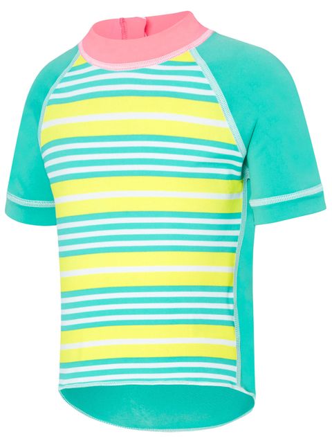 Speedo Stripey Blue Toddler Girls Sun Top 1