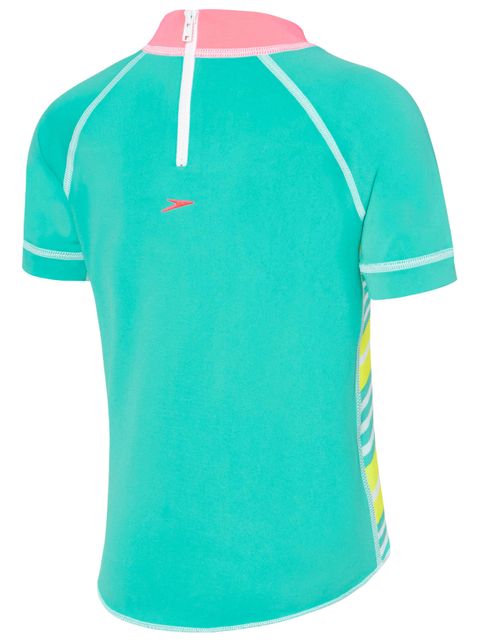Speedo Stripey Blue Toddler Girls Sun Top 2