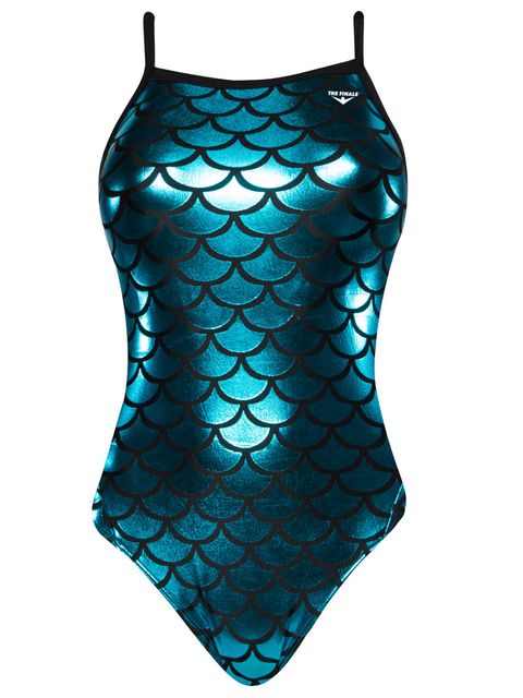 The Finals Mermaid Turquoise One Piece Swimsuit Front