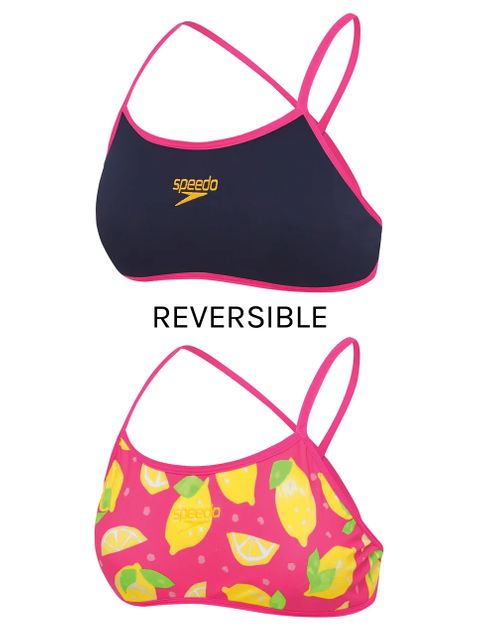 Speedo Navy Lemonade Womens Reversible Tie Top