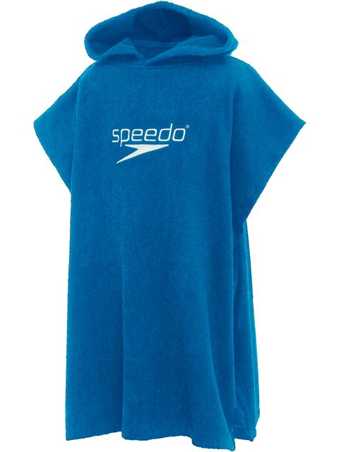 Speedo Junior Hooded Towel - Blue/Whte