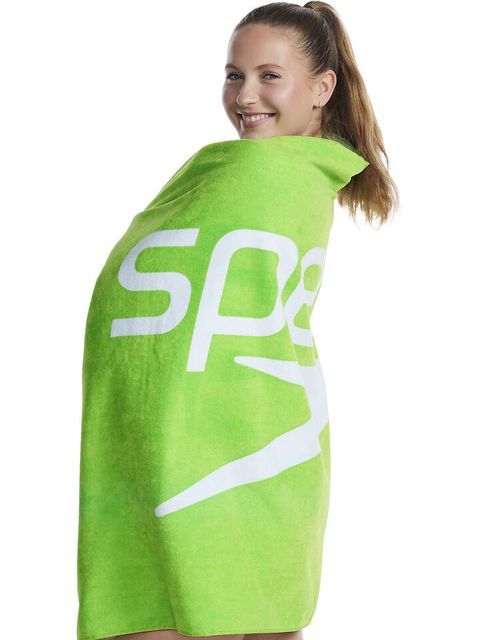 Speedo Logo Towel - Green/White