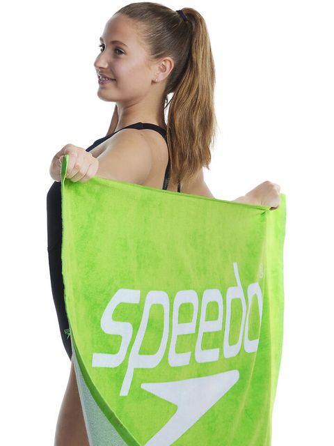 Speedo Logo Towel - Green/White