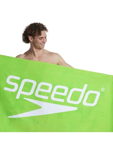 Speedo Logo Towel - Green/White