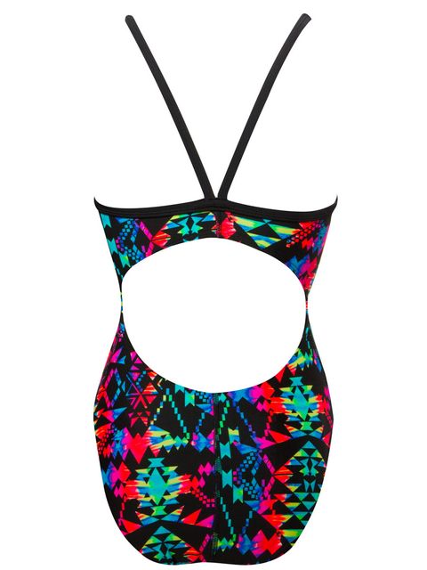 The Finals Aztec Multicolour One Piece Swimsuit Back