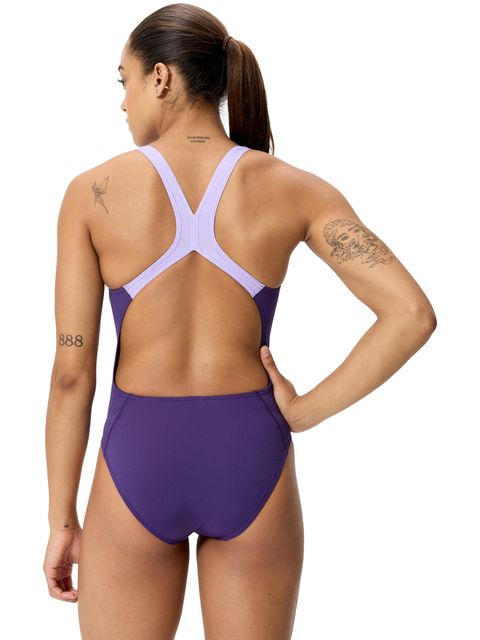 Speedo Solid Powerback One Piece - Acai Purple