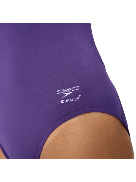 Speedo Solid Powerback One Piece - Acai Purple