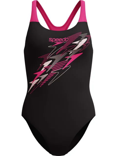 Speedo Medley Logo Medalist One Piece - Anthracite/Pink