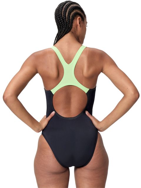 Speedo Medley Logo One Piece - Anthracite/Clover
